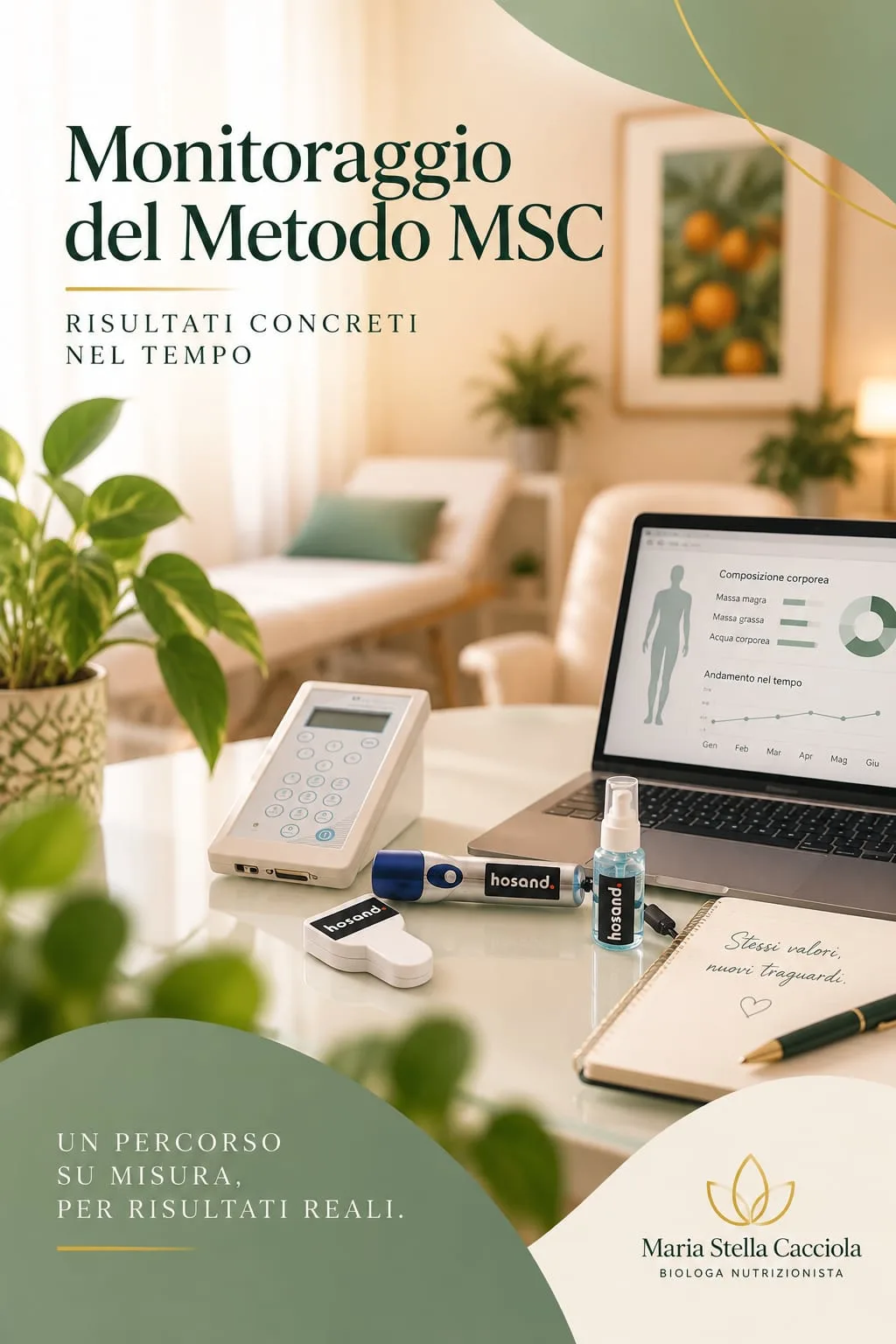 Monitoraggio del Metodo MSC — analisi della composizione corporea nel tempo